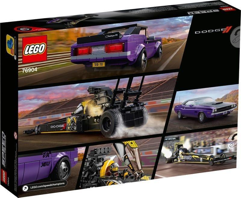 2209 LEGO 76904 Speed Champions Mopar Dodge SRT Top Fuel Dragster and 1970 Dodge Challenger T A Mopar SRT 1970 T A