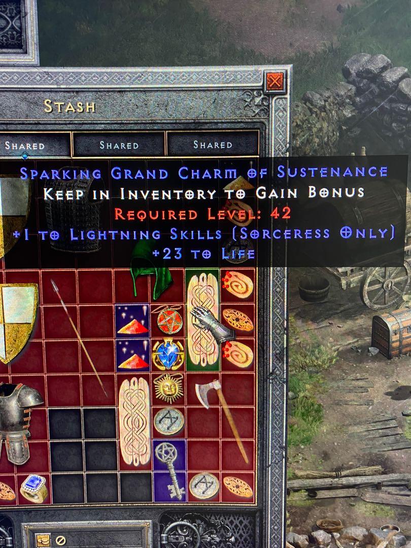 Lightning Skiller Grand charm 23 life Diablo 2 Resurrected, Video