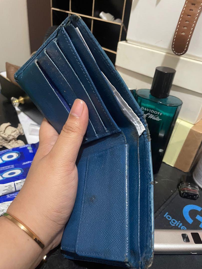 Louis Vuitton, Bags, Louis Vuitton Mens Blue Epi Wallet