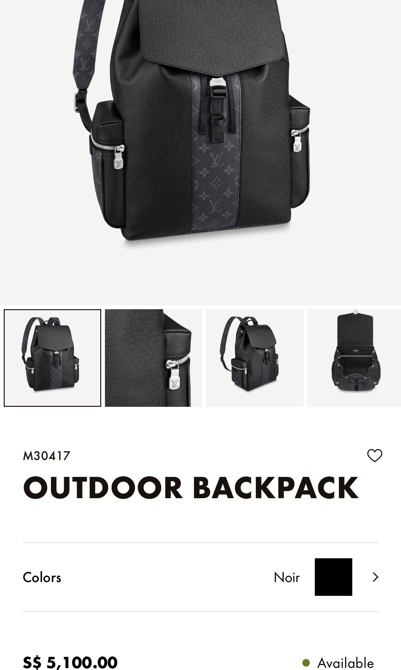 Louis Vuitton men's backpack M30417, Luxury, Bags & Wallets on