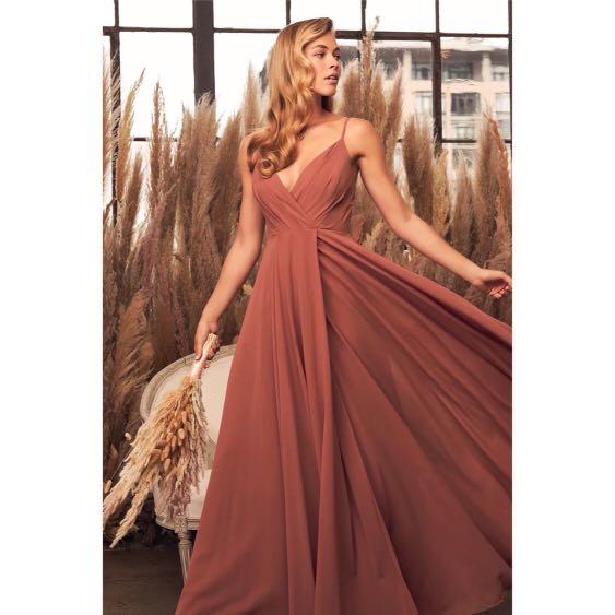Lulus All About Love Rusty Rose Maxi Dress