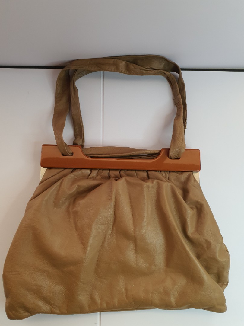 Marni leather bag in taupe brown