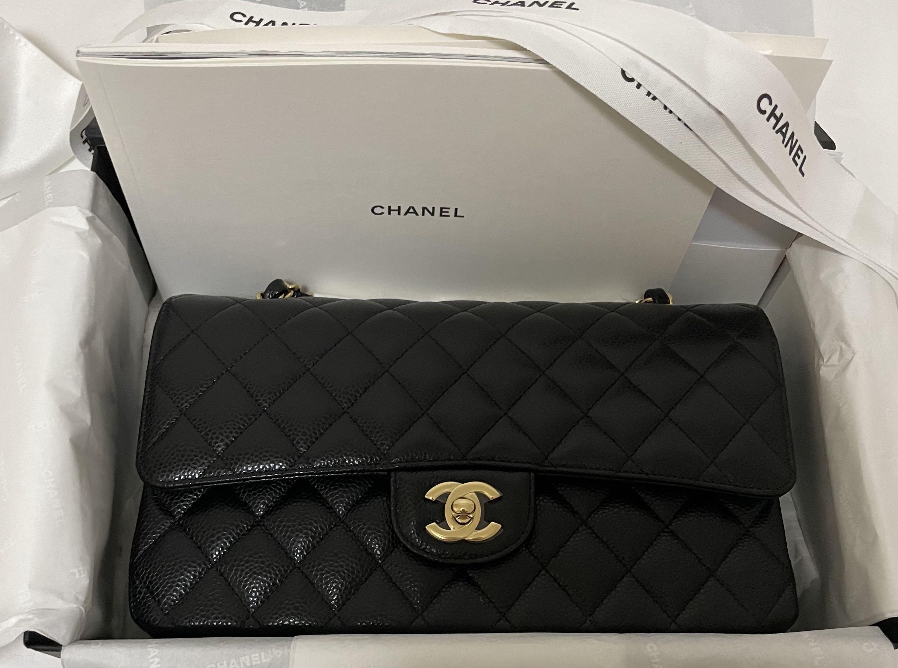 Microchip Chanel Classic Flap, Medium GHW, Luxury, Bags & Wallets