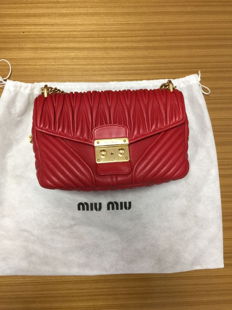 Miu Miu Pattina Nappa Biker handbag