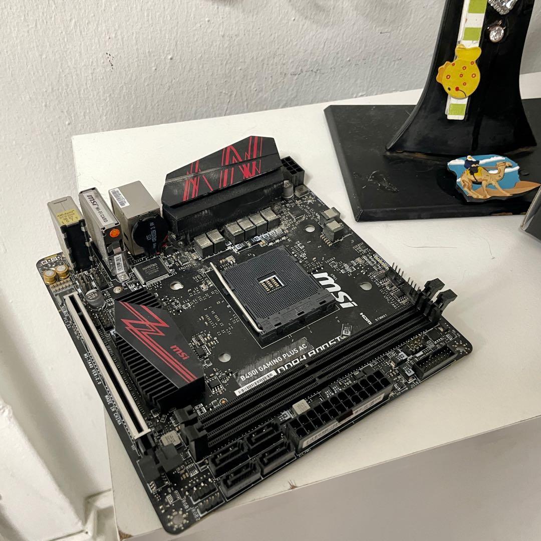 MSI Gaming Plus AC B450I Motherboard ITX Mobo, Computers & Tech, Parts