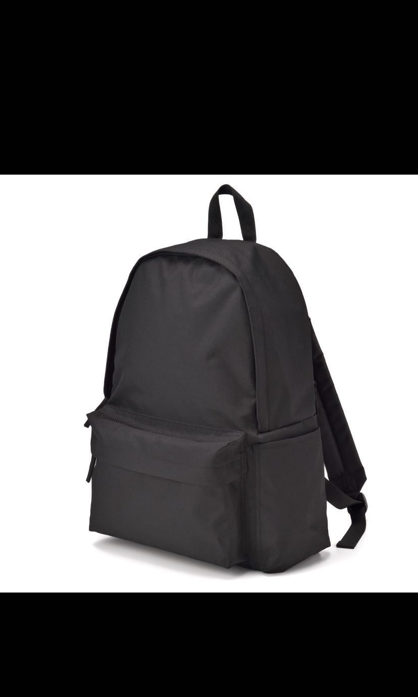 Muji Waterproof Black Backpack, Women's Fashion, Bags & Wallets