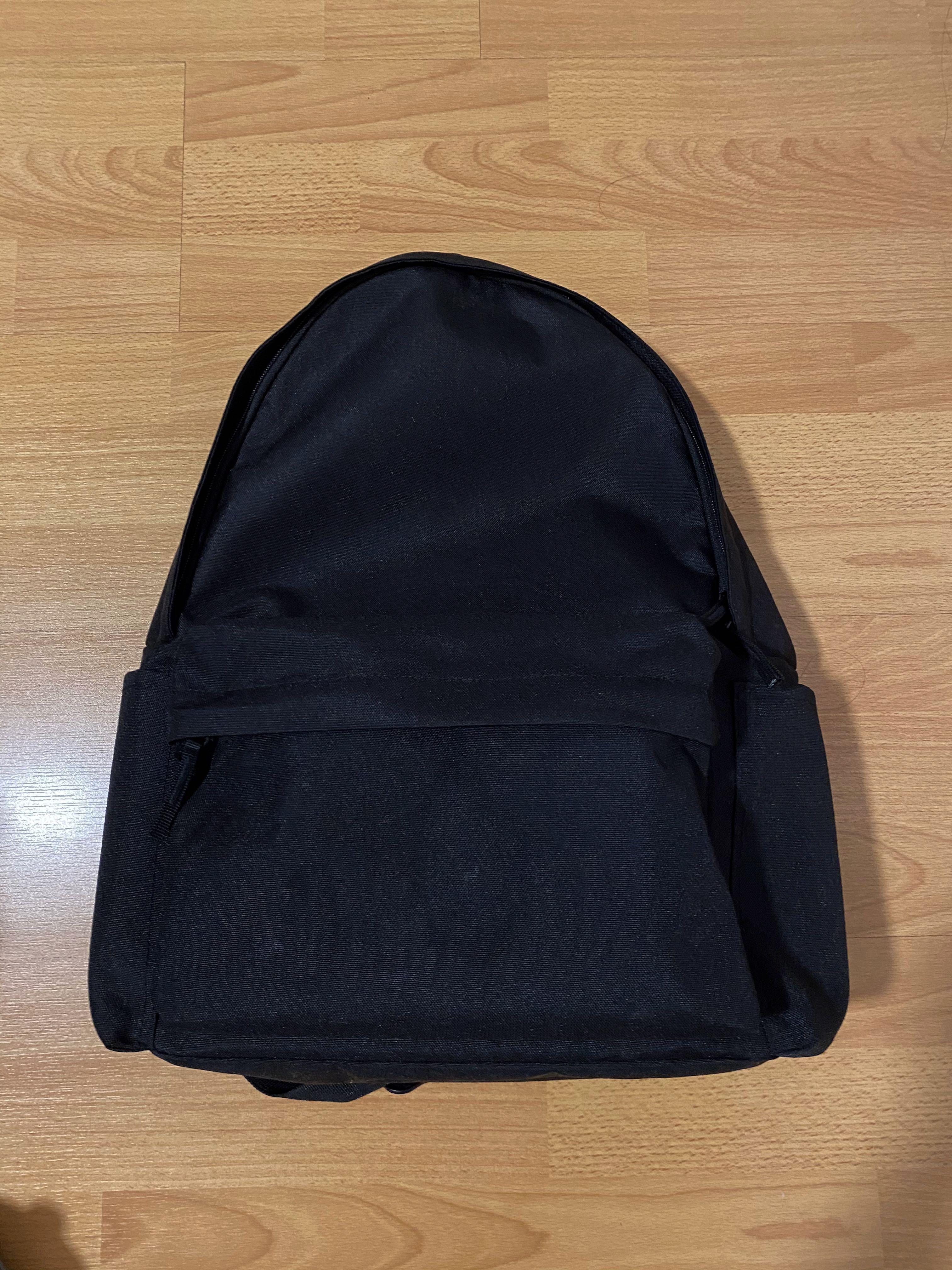 Muji Waterproof Black Backpack, Women's Fashion, Bags & Wallets