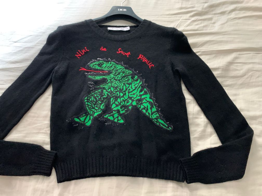 New Dior dinosaur cashmere sweater 34 Carousell