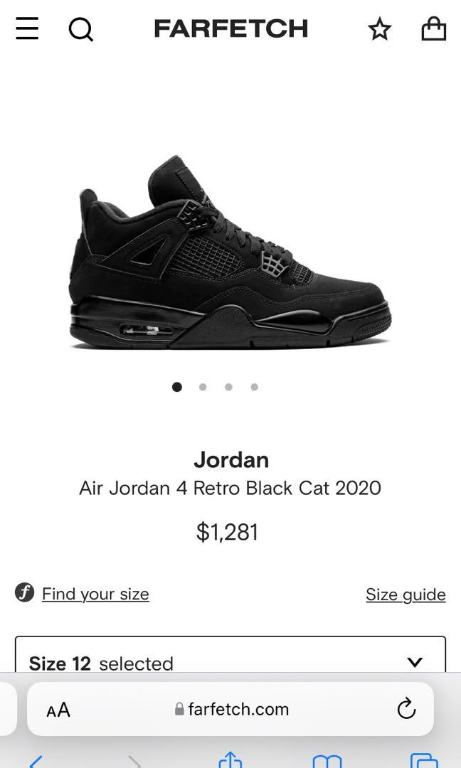 Jordan Air Jordan 4 Retro Black Cat 2020 Sneakers - Farfetch