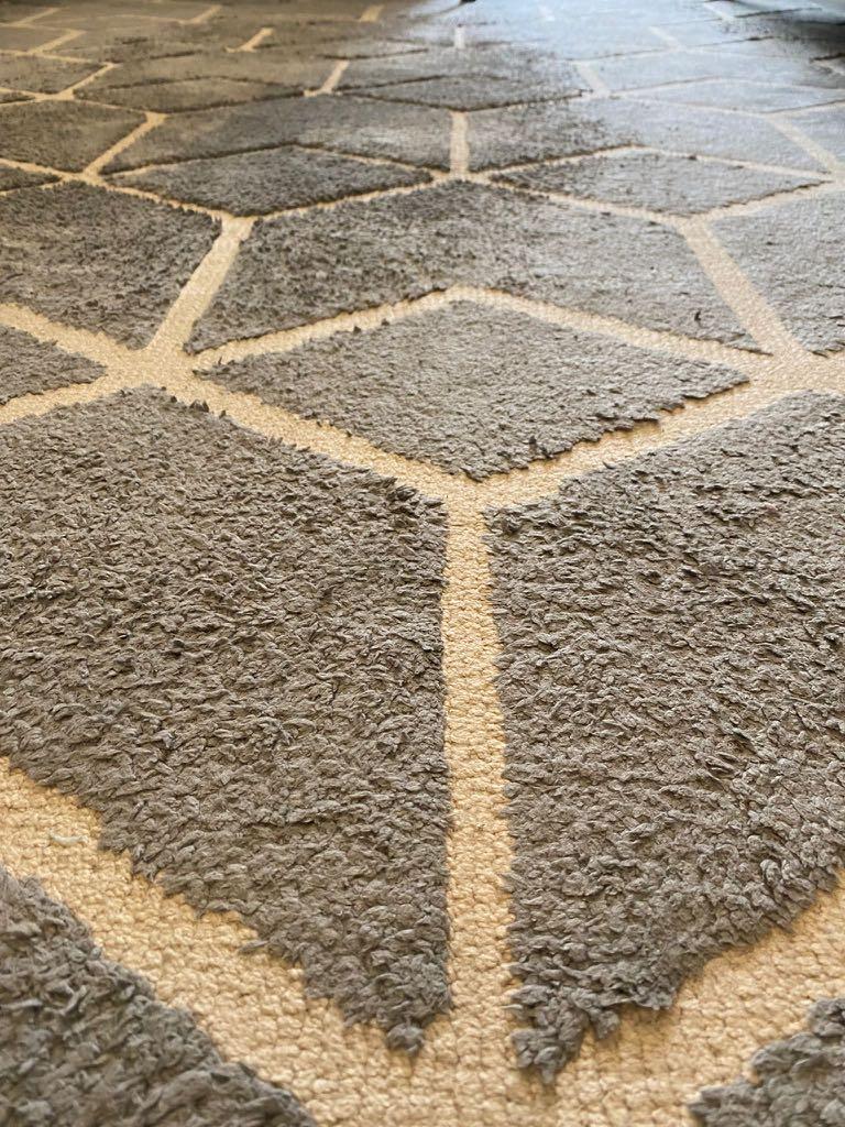 Nordic grey and white geometric carpet, Furniture & Home Living, Home