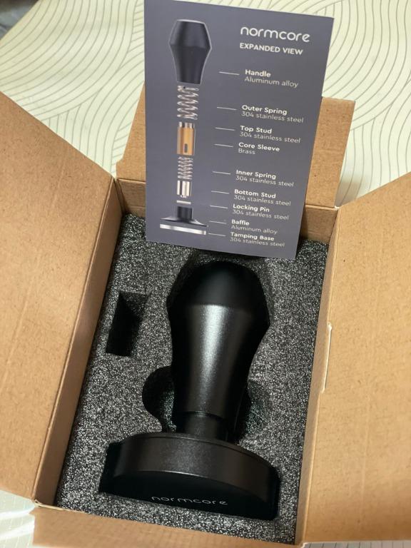 NORMCORE Coffee Tamper 58.5mm Springloaded/ V4/ Black, TV & Home