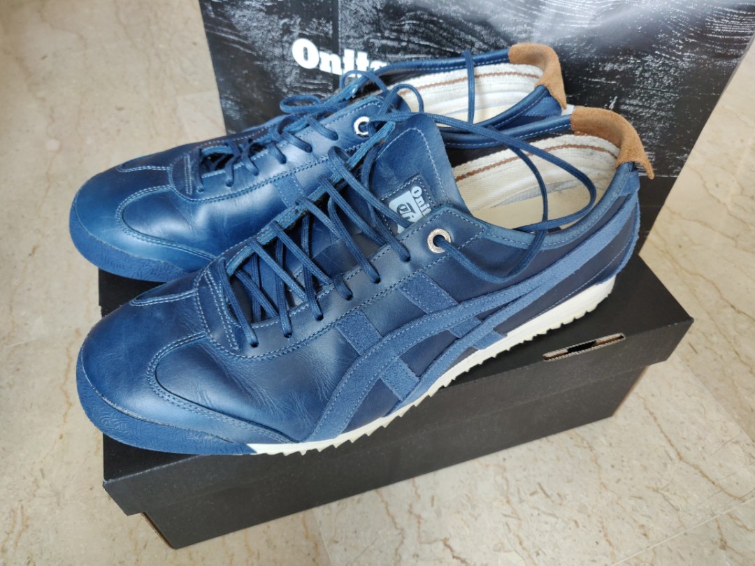 Onitsuka Tiger blue leather Men s Fashion Footwear Sneakers