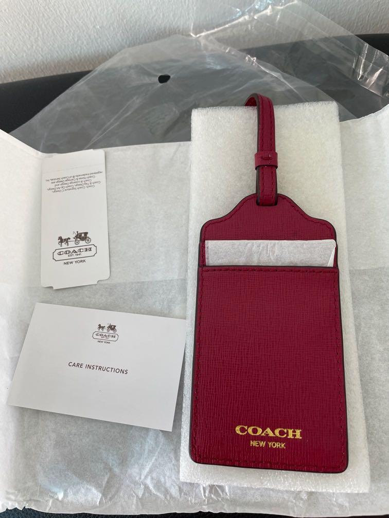 Coach luggage tags clearance