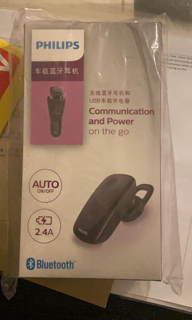 Philips Bluetooth Headset For Driving 車載藍牙耳機 手提電話 電話 平板電腦配件 其他電子周邊配件及產品 Carousell