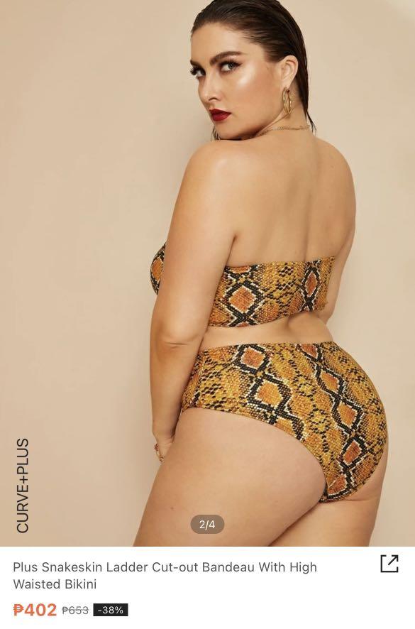 Plus size Snake Skin Bandeau High Waisted Bikini (Category: Bikinis & Swimsuits) located in Makati City. Submitted by piashopalove (Listing ID 1126969728, Image 3). Description: Bought at Shein. Brand new. Can fit 3X-5X super stretchable. RFS: Malaki yung size for me. Bought it at ₱400.00 selling for only ₱300.00 only. Thank you! .