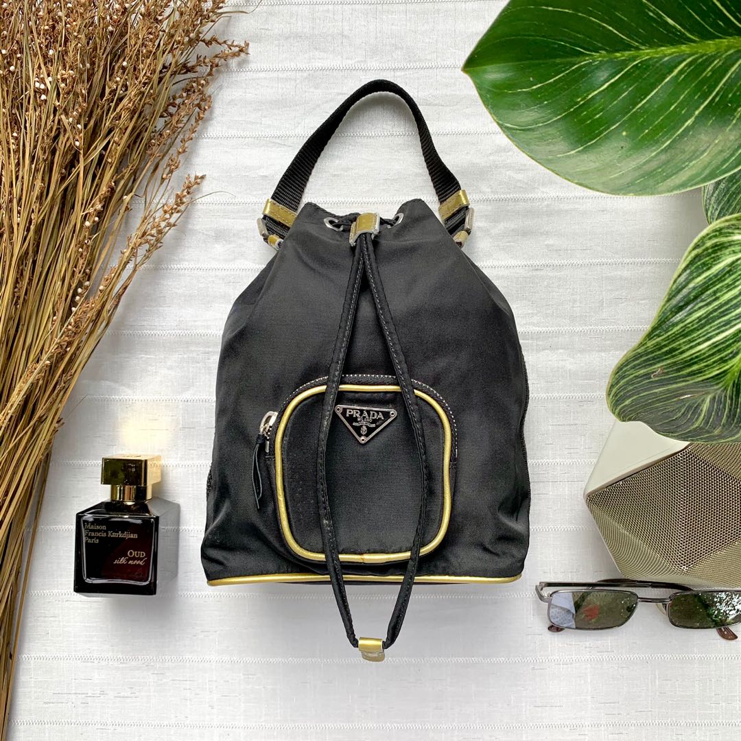 Prada tessuto 2025 mini bucket bag