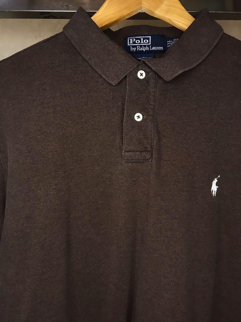 Ralph Lauren Dark Brown Polo Shirt, Men's Fashion, Tops & Sets, Tshirts & Polo  Shirts on Carousell