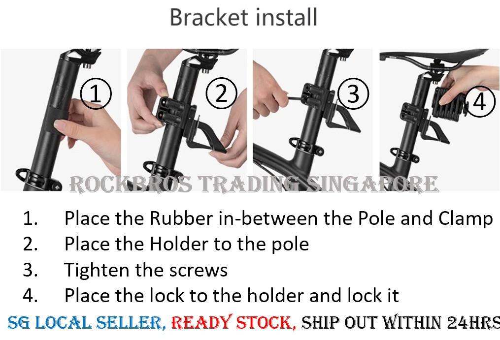 Rockbros hamburger bike lock on sale