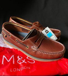 {NEW} Sepatu Leather Marks & Spencer Original 100% Brown