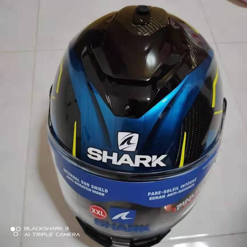 shark spartan GT carbon kromium, Motorcycles, Motorcycle Apparel on  Carousell