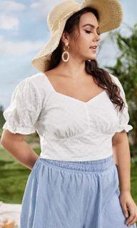 SHEIN | Plus Size | Floral Flounce Sleeve Schiffy Top