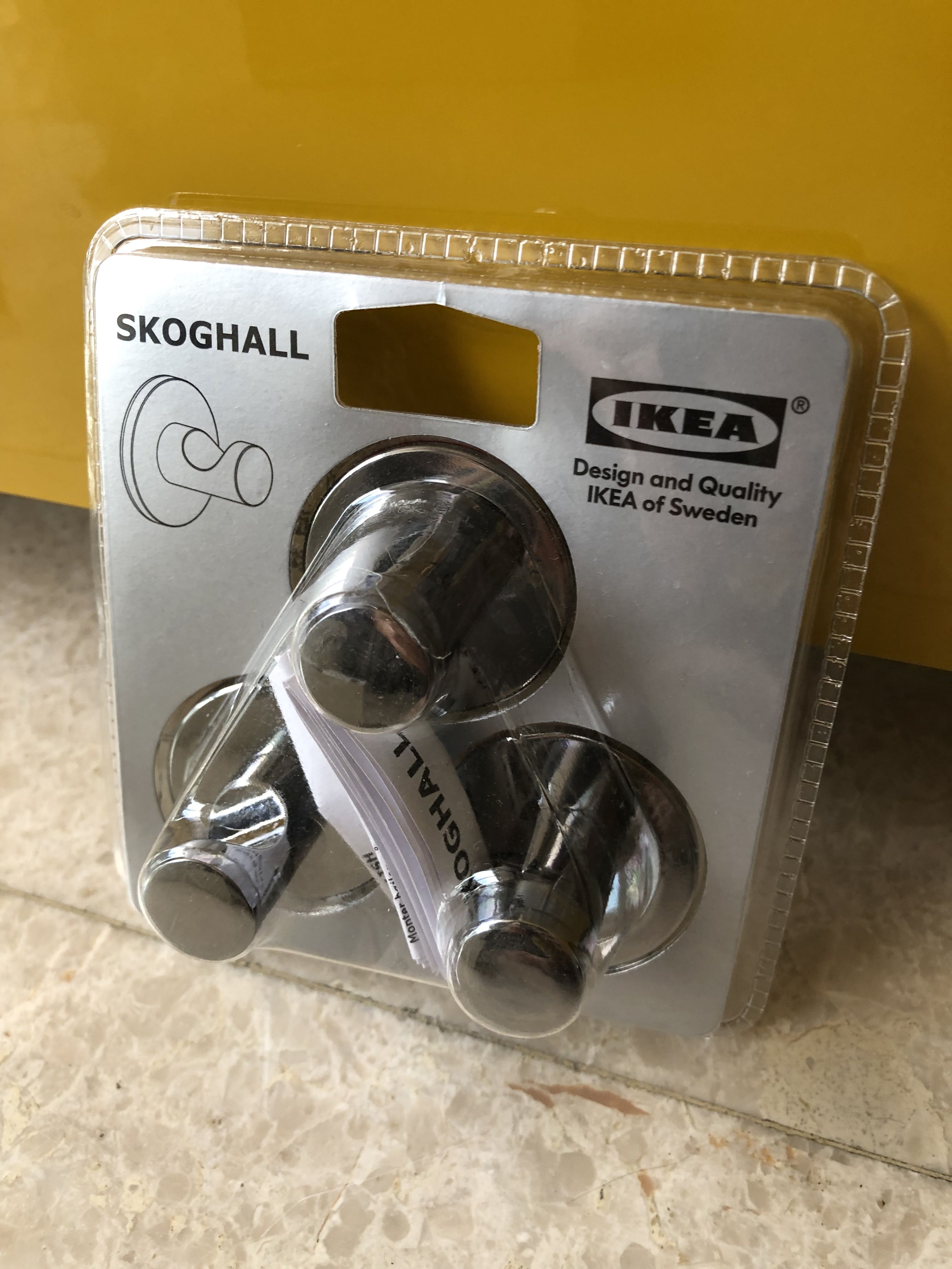 SKOGHALL Hook, self-adhesive, chrome plated - IKEA