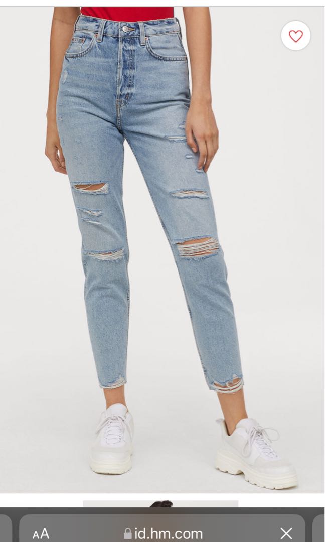 Slim Mom High Ankle Jeans, Fesyen 