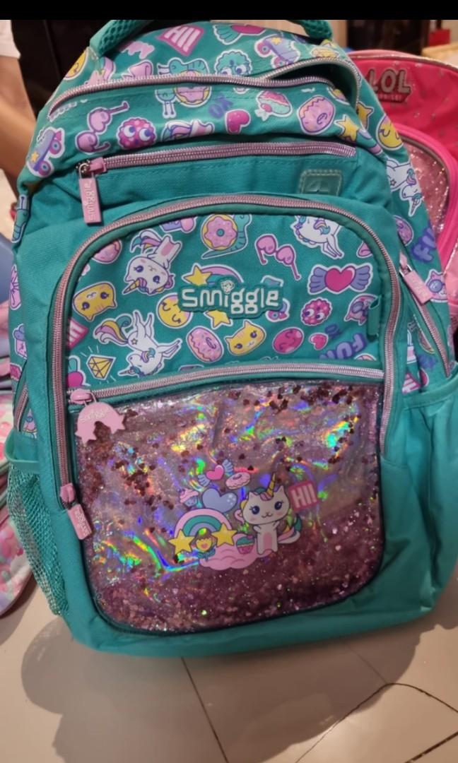 Smiggle holographic backpack best sale