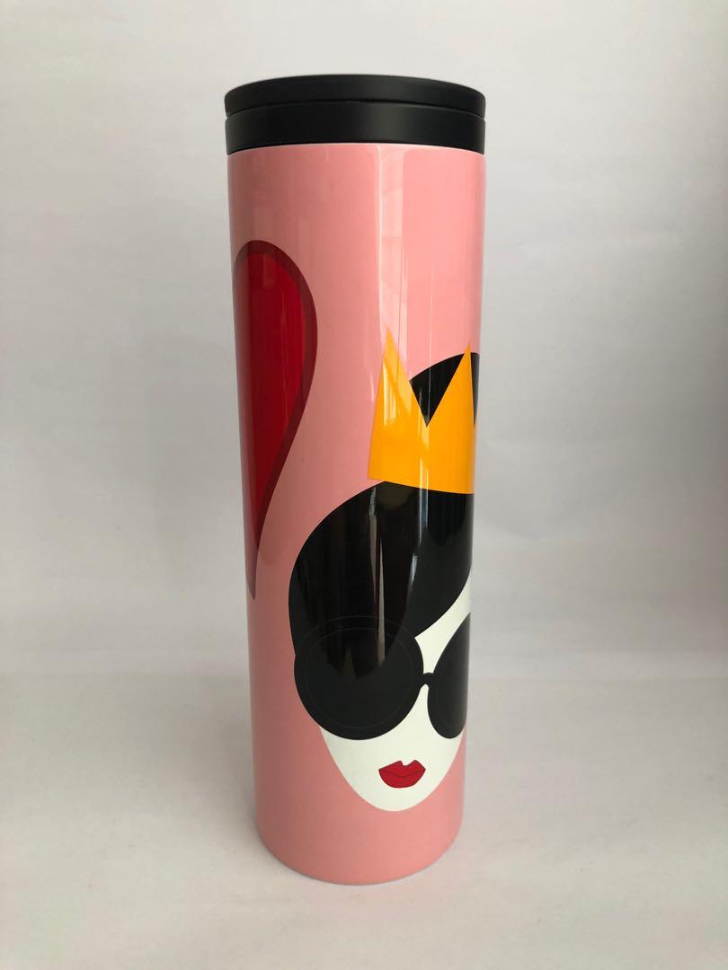 Starbucks Alice Olivia Tumbler Pink With Print Furniture Home Living Kitchenware Tableware Water Bottles Tumblers On Carousell
