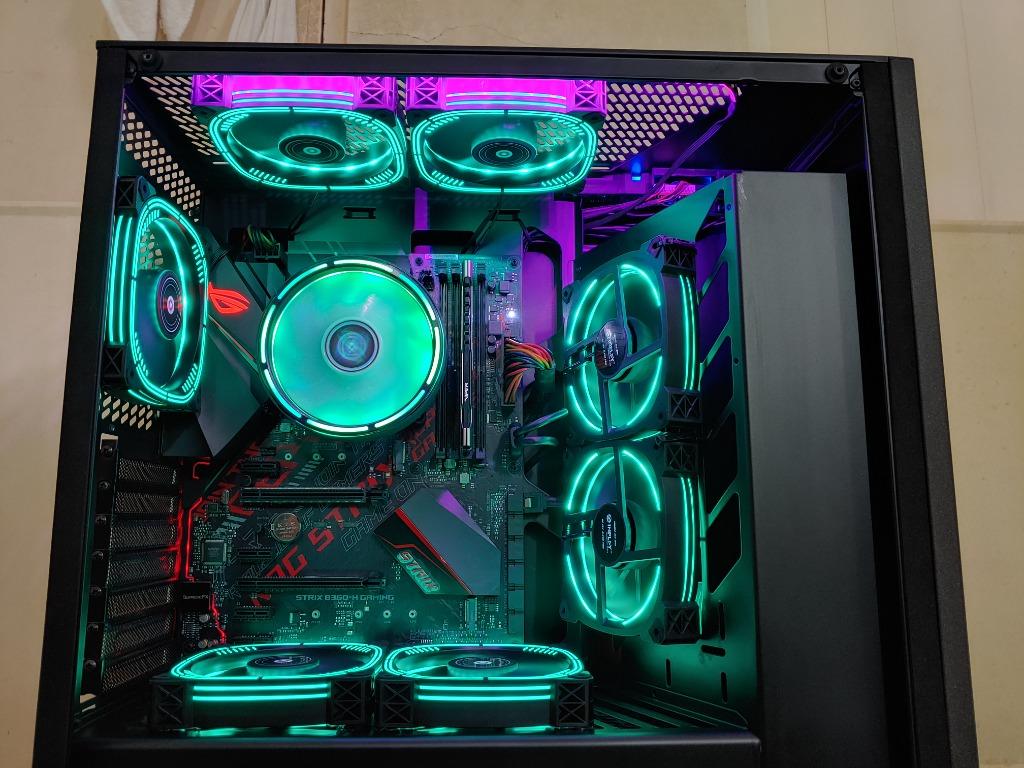 System Unit with ROG STRIX Motherboard in a Gaming RigLike Built