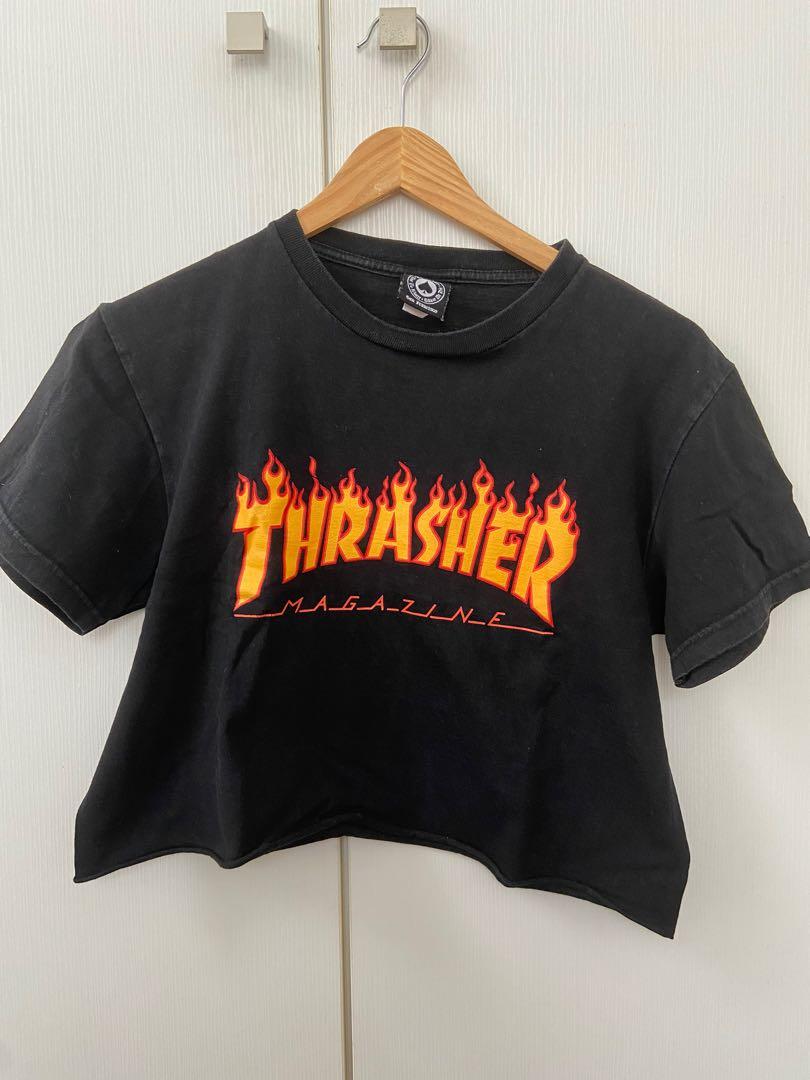 thrasher womens crop top