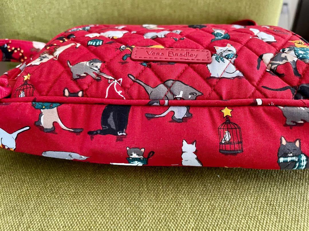 Vera Bradley Holiday Cats Shoulder/Sling Bag, Women's Fashion, Bags