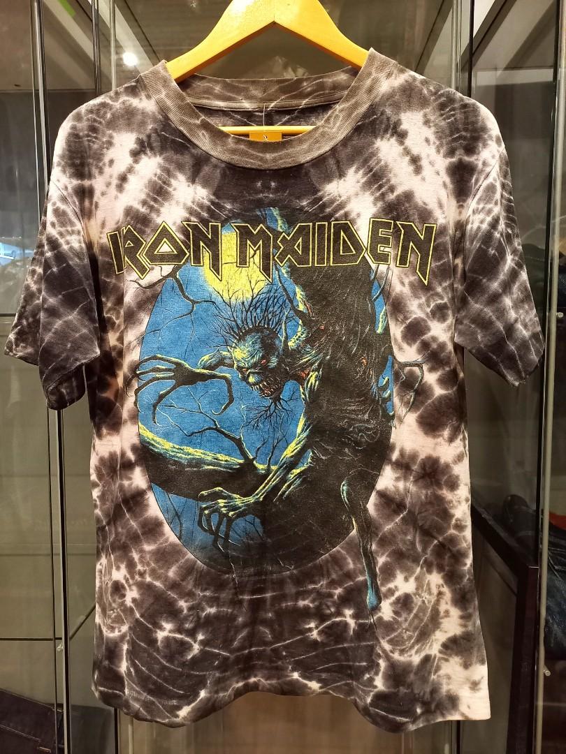 Vtg Iron Maiden 1992 Tie dye Fear of the dark Men s Fashion Tops