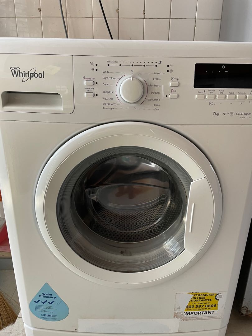 Whirpool Front Loader Washer 7 Kg, TV & Home Appliances, Washing