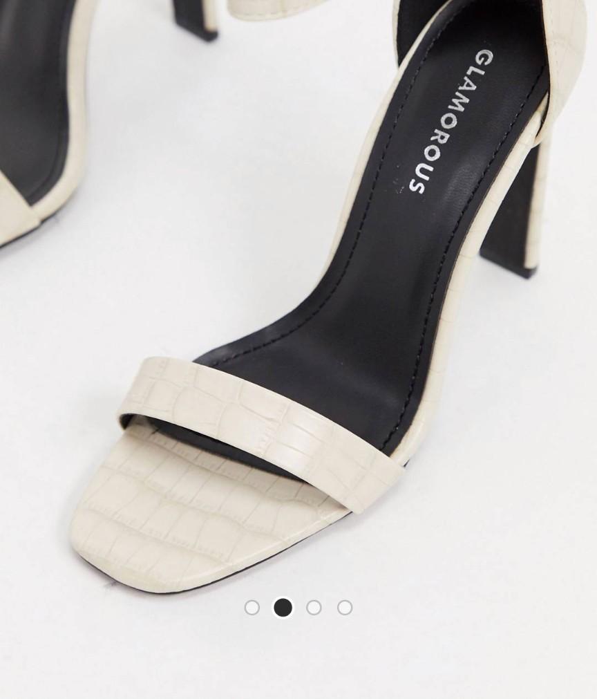 White croc hotsell heels