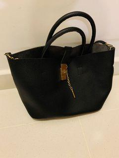 Women’s handbag (black) with inner soft pouch