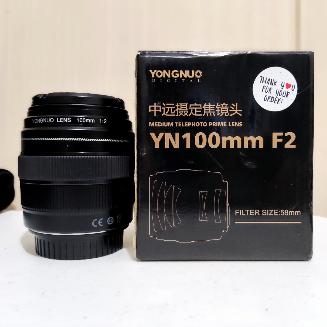 Yongnuo 100mm F2 Medium Telephoto Prime Lens with free Benro T800EX ...