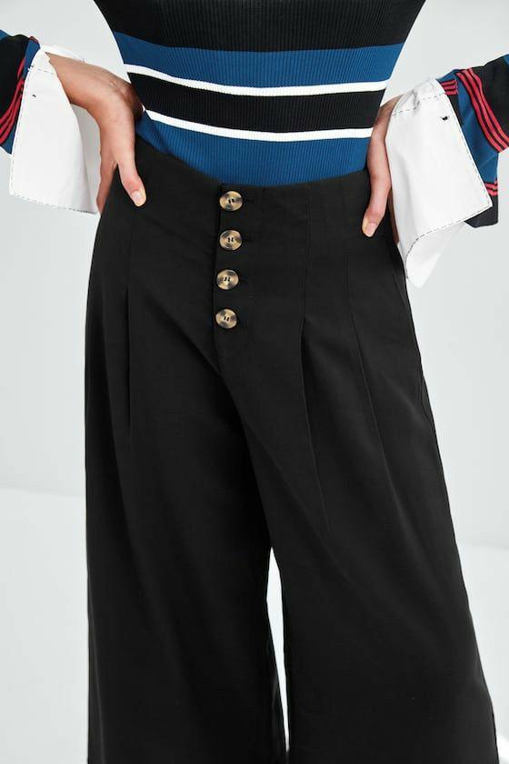 Zara Buttoned Trouser, Fesyen Wanita 