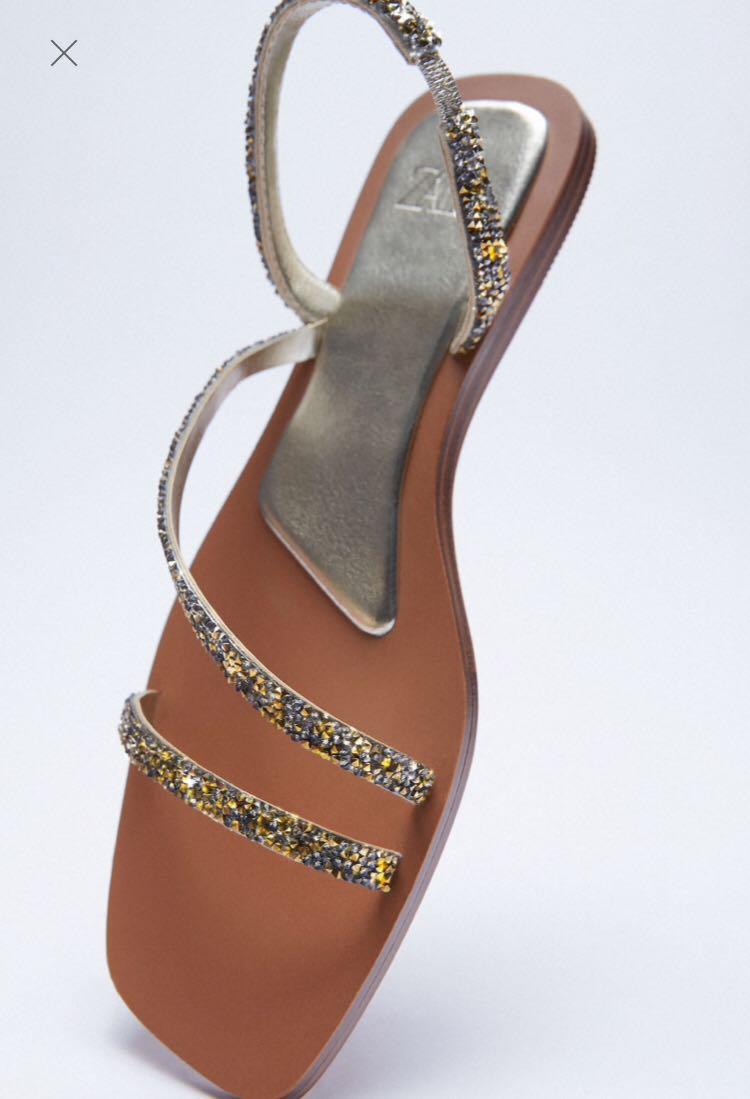 Zara sales glitter sandals