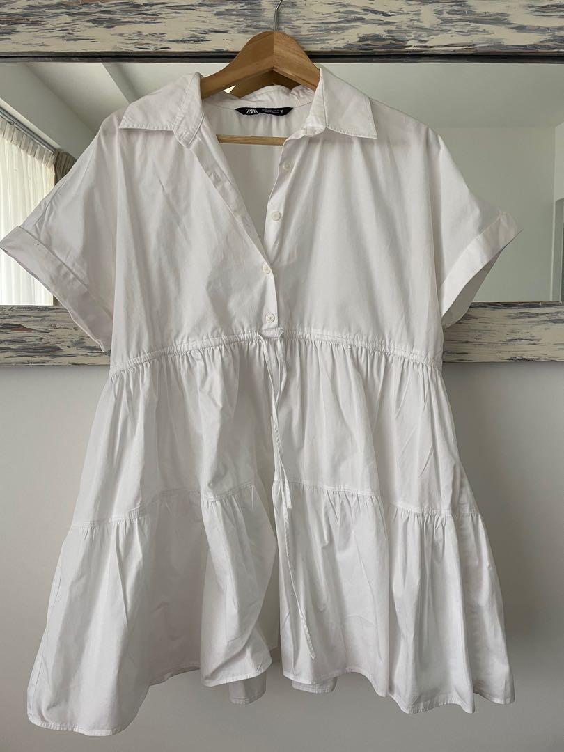 Zara white tiered dress - size small SOLD OUT, Women's Fashion, Dresses u0026  Sets, Dresses on Carousell