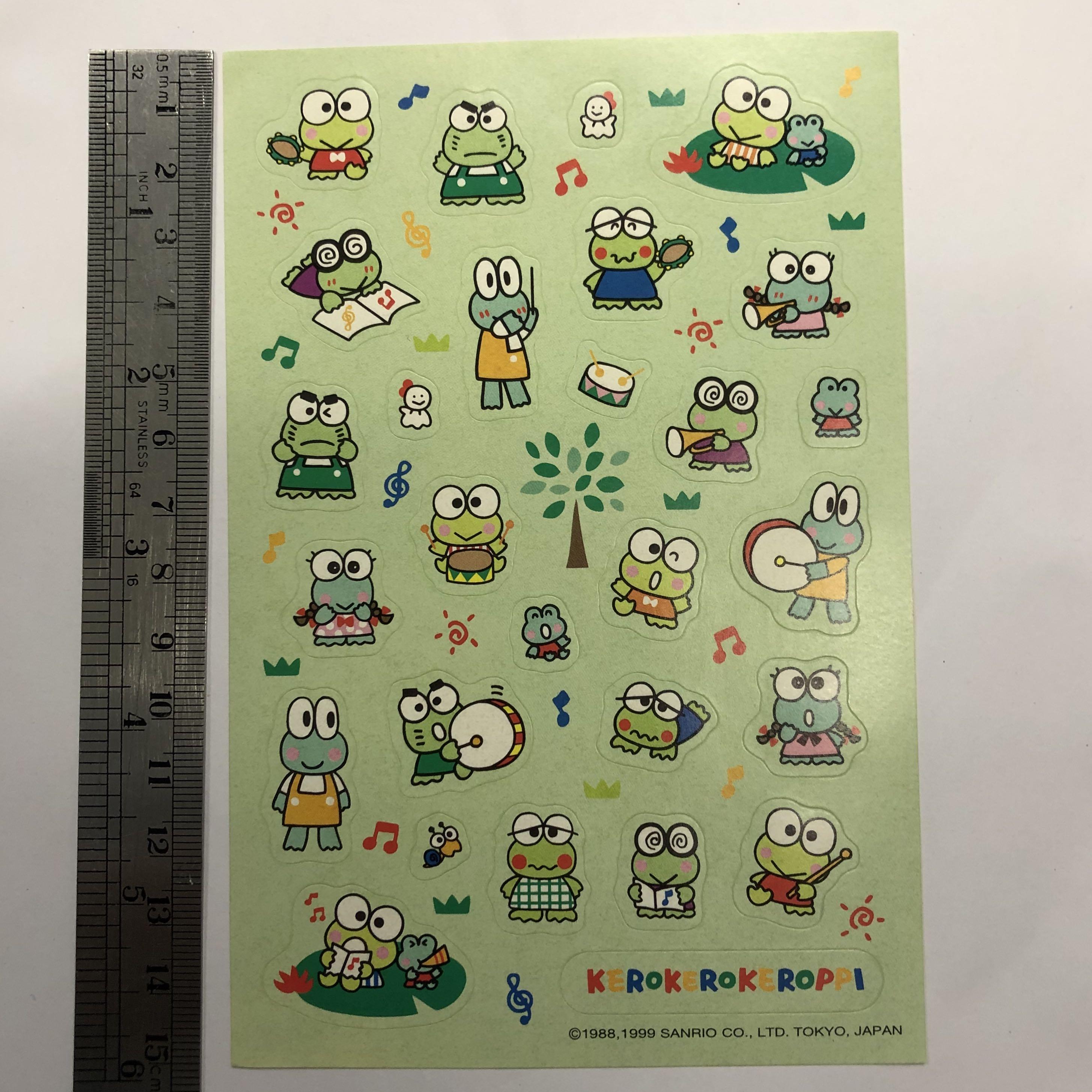 1999年kerokerokeroppi 大眼青蛙sanrio 日本貼紙 絕版罕有懷舊童年回憶 興趣及遊戲 手作 自家設計 其他 Carousell
