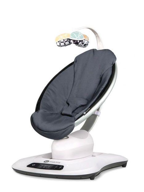 4moms MamaRoo Infant Seat 4.0 Dark Grey Cool Mesh C W 4moms Newborn Insert White Grey SOLD Babocush Colic Relief Comfort Cushion