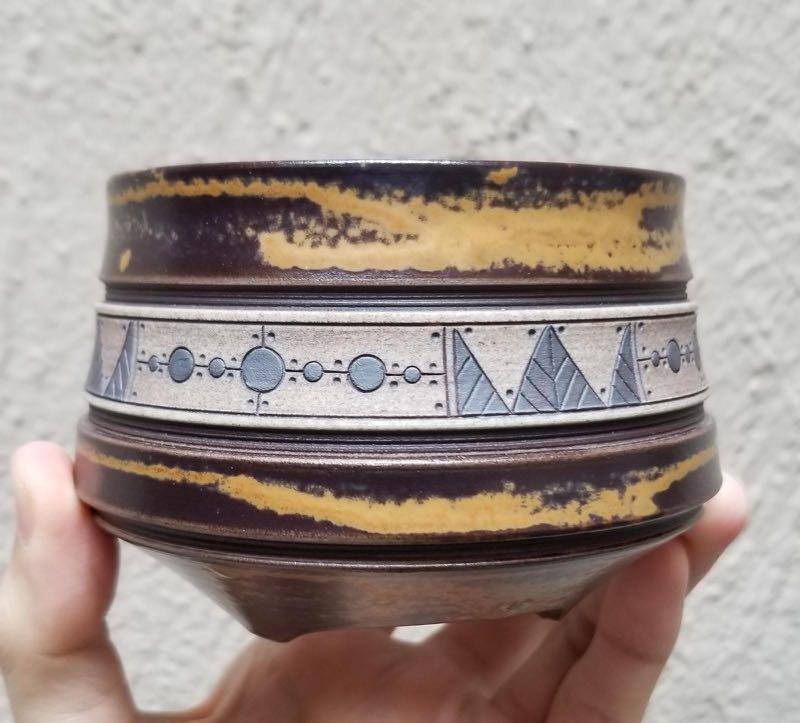 足立貴隆 陶器鉢 ／ タクソン tacson invisible ink 足立 貴隆