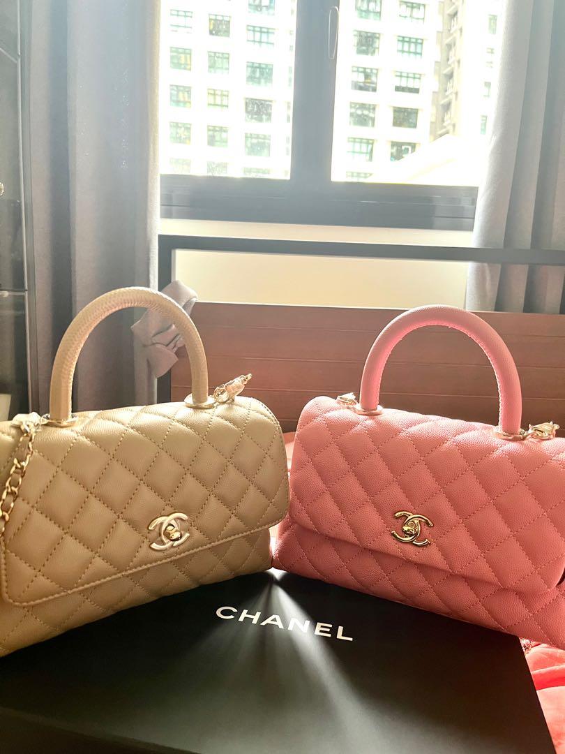 Chanel a Pink Coco Handle Mini Small Size Luxury Bags Wallets On Carousell