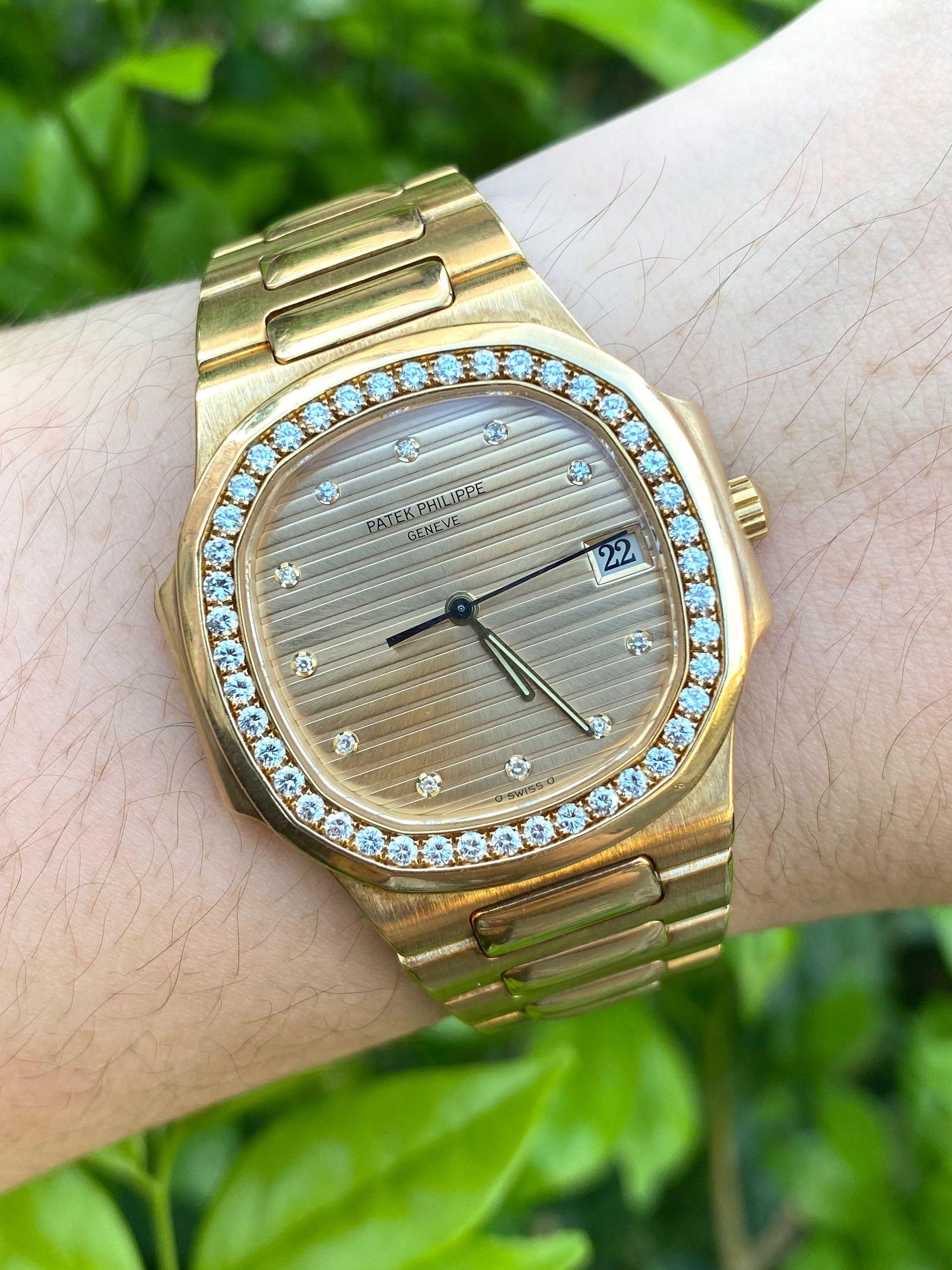 SOLD Patek Philippe Nautilus 3900 33mm 18K YELLOW GOLD IN BRACELET