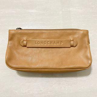 🛍#LONGCHAMP #焦糖牛皮手拿包/化妝包
