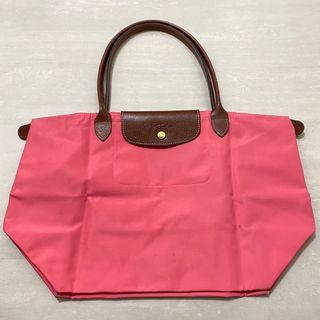 🛍#LONGCHAMP #LE PLIAGE原創系列 #粉紅帆布手提包L