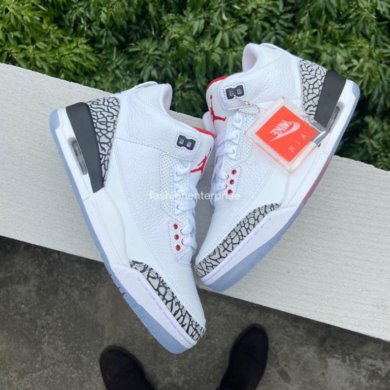 Air jordan 3 white cement free throw line sales