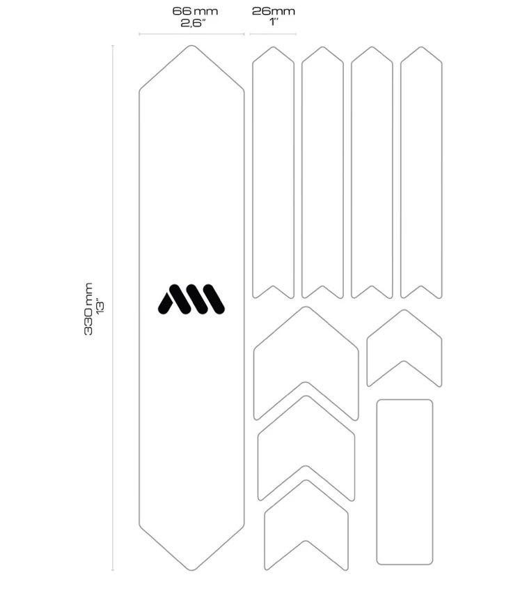 AMS X KRISS KYLE Frame Guard Extra (White), Sports Equipment, Bicycles & Parts, Parts
