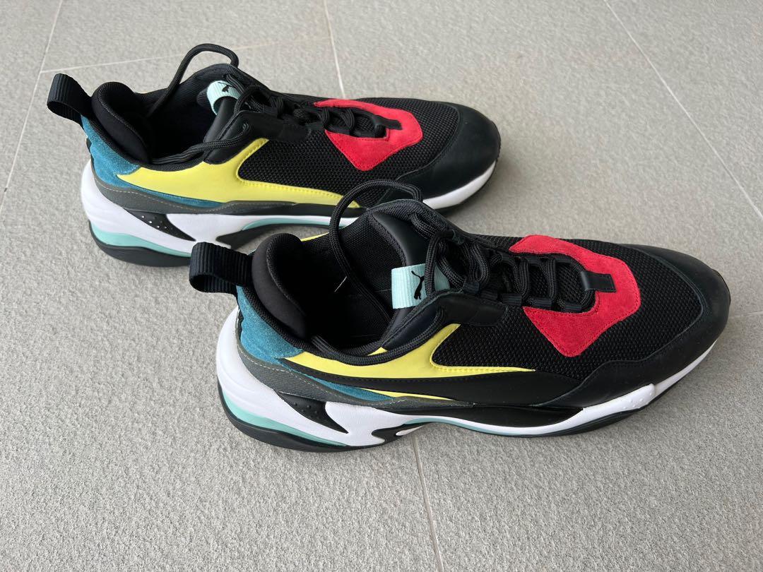 As New Puma Thunder Spectra Trainers Black with Multi Color Block Men s Fashion Footwear Sneakers on Carousell